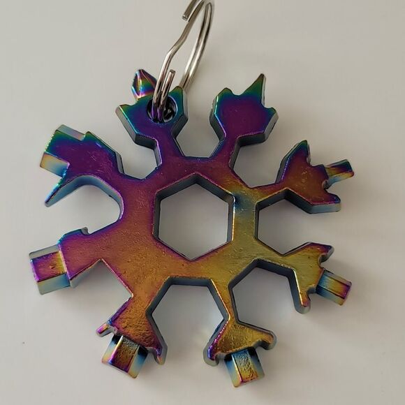 Multicolor Keychain Faux Burnt Titanium #0008 - Picture 4 of 9